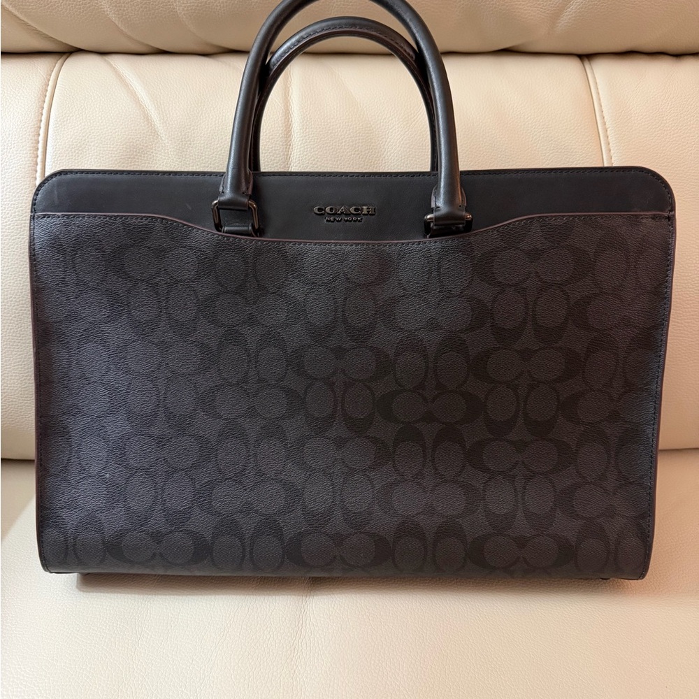 Coach Black and Gray with Burgundy detailing Men's Briefcase